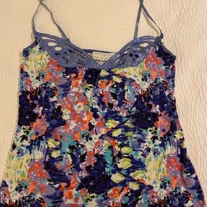 Kimchi & Blue floral pattern tank with adjustable straps
